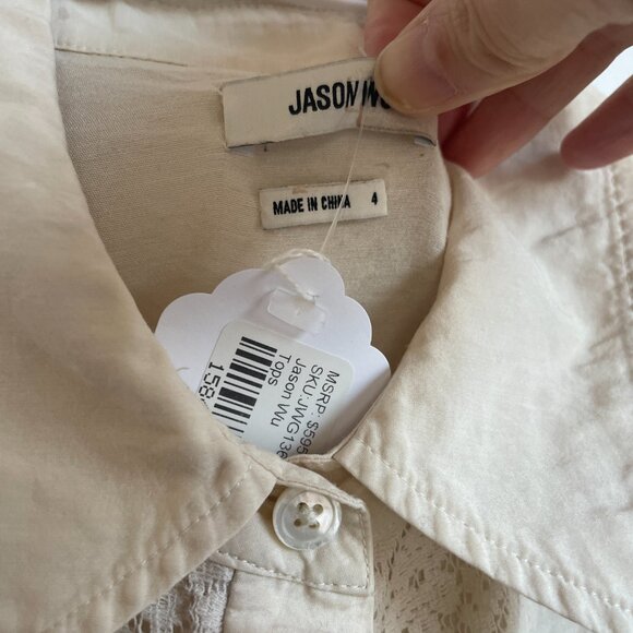 Jason Wu Designer Crop Button Down - Picture 4 of 9